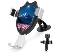 FodPand Universal Car Phone Holder Cradle 360° Rotation Auto Mount Stand Suction Cup Cell Starry Night Sakura Phone Mount for Dashboard Windshield Air Vent Compatible with All Smartphones