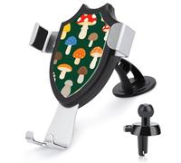 FodPand Universal Car Phone Holder Cradle 360° Rotation Auto Mount Stand Suction Cup Cell Various Mushrooms Phone Mount for Dashboard Windshield Air Vent Compatible with All Smartphones