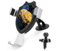 FodPand Universal Car Phone Holder Cradle 360° Rotation Auto Mount Stand Suction Cup Cell Yellow Snowy Owl Phone Mount for Dashboard Windshield Air Vent Compatible with All Smartphones
