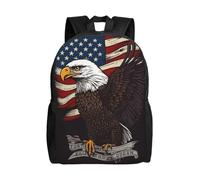 FodPand USA Patriotic Eagle with American Flag Laptop Backpack for Men Women College Backpacks Water-resistant Lightweight Travel Bag Business Rucksack Large Capacity Hiking Daypack Bookbag Gift