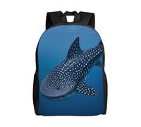 FodPand Variegated Whale Shark Navy Laptop Backpack for Men Women College Backpacks Water-resistant Lightweight Travel Bag Business Rucksack Large Capacity Hiking Daypack Bookbag Gift