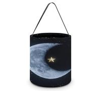 FodPand Venus Transit Halloween Trick Or Treat Bags | Pumpkin Candy Bucket Halloween Treating Baskets Reusable Goody Tote Bag for Party Favor Supplies