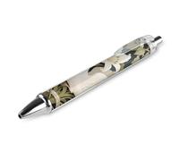 FodPand Vine White Dove Ballpoint Pens Fine Point Smooth Writing Pen Retractable Ball Point Pens 0.5mm Black Ink Pen Office Supplies Gifts for Men Women 1 PCS