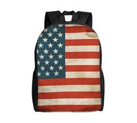 FodPand Vintage American USA Flag Laptop Backpack for Men Women College Backpacks Water-resistant Lightweight Travel Bag Business Rucksack Large Capacity Hiking Daypack Bookbag Gift
