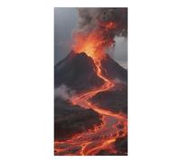 FodPand Volcano Beach Towel 30x60 Inch, Microfiber Sand-Free Quick Dry Towel Extra Large, Lightweight Bath Towels for Beach, Pool, Yoga, Picnic & Travel, Super Absorbent
