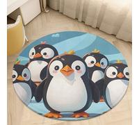 FodPand Washable Area Rug Non-Slip Rugs Doormat Cute Penguins | Print Entryway Rug Kitchen Rug Runner Vintage Soft Floor Mat Non Slip Indoor Farmhouse Carpet for Living Room Bedroom