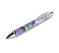 FodPand Water Lily Dragonfly Ballpoint Pens Fine Point Smooth Writing Pen Retractable Ball Point Pens 0.5mm Black Ink Pen Office Supplies Gifts for Men Women 1 PCS