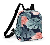 FodPand Watercolor Monstera Pattern Small Backpack Purse for Women, Mini Backpacks Lightweight Casual Daypack