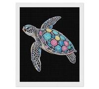 FodPand Watercolor Sea Turtle Diamond Painting Kits for Adults Beginners 5D Square Drill Diamond Art Kits with DIY Tools Gem Art Crafts for Home Wall Decor Living Room Bedroom Office Decoration 16x20