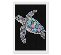 FodPand Watercolor Sea Turtle Diamond Painting Kits for Adults Beginners 5D Square Drill Diamond Art Kits with DIY Tools Gem Art Crafts for Home Wall Decor Living Room Bedroom Office Decoration 8x12