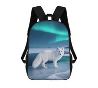FodPand White Fox Laptop Bag 17 Inch Back Pack Travel Backpack Sports Work Backpacks Teacher Bookbag