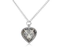 FodPand White Tiger Head Pattern Urn Necklace for Ashes Personalized Pet Cremation Jewelry Dogs Cats Remembrance Jewelry Heart Shaped Urn Pendant for Puppy Pet Memorial Keepsake Jewelry