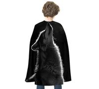 FodPand Wolf Facing The Moon Halloween Cloak Reversible Renaissance Cape Medieval Costume for Cosplay Themed Party Dress Up