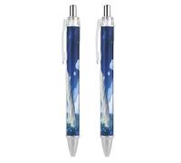 FodPand Wolf in The Dark Ballpoint Pens Fine Point Smooth Writing Pen Retractable Ball Point Pens 0.5mm Black Ink Pen Office Supplies Gifts for Men Women 2 PCS