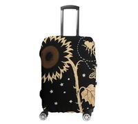 FodPand Yellow Sunflower Bumble Bee Black Fall Luggage Covers for Suitcase Protector Fits 19-32 Inch Suitcase Cover, Washable Travel Baggage Covers Durable Luggage Protector for Secure Fit, style, XL