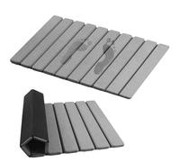FODYNE Foldable Stone Bath Mat, 60x40cm Diatomaceous Earth Quick Dry Shower Mat with Non-Slip Pad, Super Absorbent Diatomite Drying Mat for Bathroom, Tub & Sink, Easy to Clean