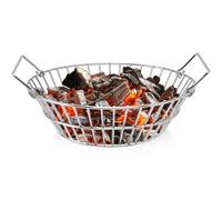 Foedo Ash Basket Stainless Steel Charcoal Ash Basket,13.75in Charcoal Ash Basket fits for Large BGE Grill,Also Fits for Kamado Joe Classic and Other Similar Grills.Mobile handle.