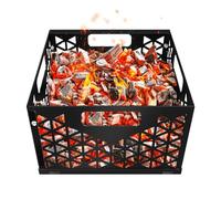 Foedo Charcoal Firebox Basket for Oklahoma Joe Offset Smoker, Grill Accessories for Long and Efficient Smoking, 12" x 12" x 7.5 "Fire Basket for Oklahoma Joes Highland (Only 4 Screws) (black)