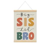 foedor Big Sister Little Brother Playroom Wall Decor, 12x16 Inch