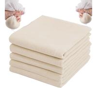 FOEEORT 5 PCS Cheese Cloth, Cheese Cloths for Strainings, 50 x 50 cm Muslin Straining Cloth,Reusable and Washable Cheese Cloths, for Straining, Cooking Straining Butter, Nut Milk, Juice