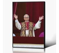 foefvpeft Pope Francis Greeting Crowd Canvas Wall Art, Catholic Religious Picture Poster, Pope Leo Xiv Print Painting for Church Prayer Room, Christian Home Wall Decor 12x16in Unframed (Made In USA)
