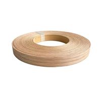 FOELANNE Flexible Wood Edge Banding, Self-Adhesive Oak Veneer Tape 0.5mm Thick 2cm Width Multicolor 5/10 Meters(Red Oak,5Meters)