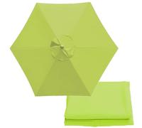 FOELANNE Garden Parasol Canopy Cover, Patio Umbrella Replacement Canopy 6.5-9.8ft for 6 Arms 8 Arms Multicolor(Grass green,6 ribs-3m(9.8ft))