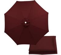 FOELANNE Garden Parasol Canopy Cover, Patio Umbrella Replacement Canopy 6.5-9.8ft for 6 Arms 8 Arms Multicolor(Burgundy,8 ribs-3m(9.8ft))