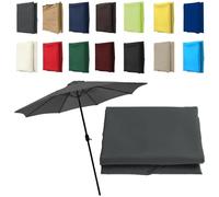FOELANNE Garden Parasol Canopy Cover, Replacement Canopy Cover For 6 Or 8 Ribs Patio Umbrella In Multicolor Multiple Sizes(Grey,6 ribs-3m(9.8ft))