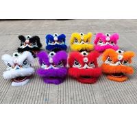 FOELANNE Lion Dance Mascot Costume, Lion Dance Head Costume Set Multicolor Age 5-12 Performance Props Traditional Culture(Black)