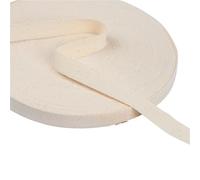 FOELANNE Nylon Heavy Webbing Strap, Cotton Webbing Strap Ribbon Multicolor 10/15/20mm x 10m(Beige,15mm 10meters)