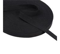 FOELANNE Nylon Heavy Webbing Strap, Cotton Webbing Strap Ribbon Multicolor 10/15/20mm x 10m(Black,10mm 10meters)