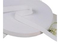 FOELANNE Nylon Heavy Webbing Strap, Cotton Webbing Strap Ribbon Multicolor 10/15/20mm x 10m(White,15mm 10meters)