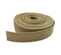 FOELANNE Nylon Heavy Webbing Strap, propylene Webbing Strap 1.5 Inch Multicolor 5/10/20 Yards(Khaki,38mm/20Yards)