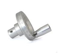 FOELANNE Revolving Handle Hand Wheel, Lathe and Milling Hand Wheel with Handle Aluminum Alloy Laser Scale Silver Multiple Sizes(50x12mm)