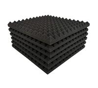 Foemey 12 Pack Pyramid Shape Soundproof Foam Sound Proof Padding Treatment Panel for Bass Insulation