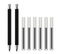 Foemey 2 Pcs 5.6mm Lead Holder Automatic Mechanical Pencil with Sharpener and Charcoal Lead Refill, 6Pcs Extra Lead Refills