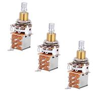 Foemey 3Pcs A500K Potentiometer Push Pull Switch Guitar Control Pot Electric Guitar Tone Volume Parts Gold