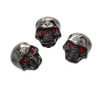 Foemey 3pcs Electric Guitar Skull Volume Control Knobs-Black