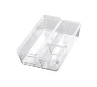Foemey 4 Piece Premium Acrylic Drawer Organizer Trays Crack- Crack- Transparent PS Multi-Use Trays