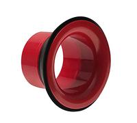 Foemey Bass Drum Enhancer ABS Rubber Bass Drum Kick Enhancer with Black Port Hole Protector,Mic Hole Drum Head,Red