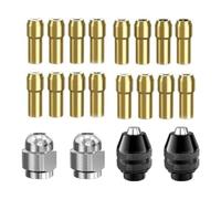 Foemey Drill Chuck Collet Set,with Quick Change Adapter and Rotary Drill Nut Tool-1/32Inch to 1/8Inch ShankSize Replacement Kit