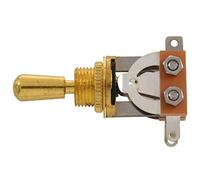 Foemey Gold Electric Guitar 3 Way Toggle Switch Pickup Selector Switch with Brass Tip Knob