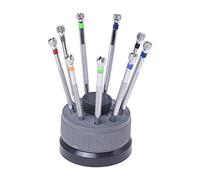 Foemey kit with 9 Screwdrivers 9 Lame Reserve Base for Watches Watchmaker Tools