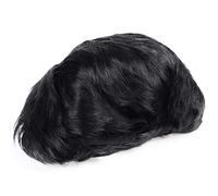 Foemey Mens short straight Black full wig