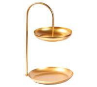 Foemey Necklace Holder Jewelry Stand Display 2-Tier Tabletop Jewelry Organizer Tower for Show Jewelry Bracelets Storage Tray