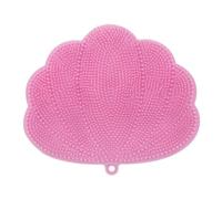 Foemey Shower Foot Massager Scrubber with Suction Cups,Wall-Mounted Back Scrubber for Shower,Hands-Free Foot Scrubber Mat Easy to Use Pink