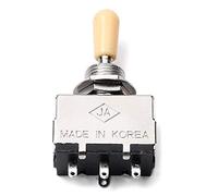 Foemey Solid Knob Shaft Box Style for Sg 3 Way Pickup Selector Toggle Switch, beige Tip
