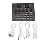 Foemey V8 Audio Card Interface Set USB External Microphone Live Sound Card Bluetooth Function for PC Mobile Phone Recording Mobile Phone