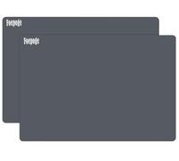Foepoge Thick Silicone Mat for Worktop: 2Pack 2MM 60x40cm Heat Resistant Mat - Double Protection from Heat&Scratch for Kitchen Worktop - Large Silicone Sheet - Fits 2 Countertop Appliances(Dark Grey)